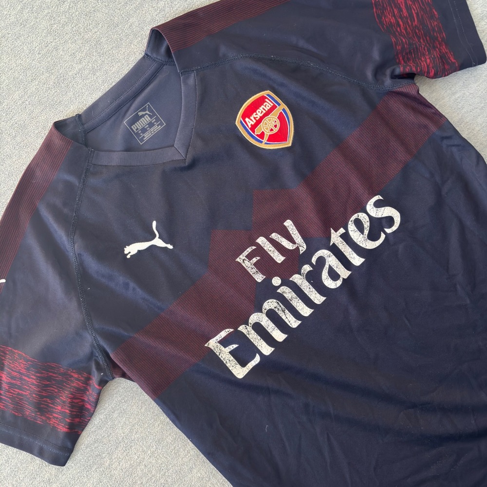 Puma Arsenal FC 2018-19 Away Jersey Mens XL Navy Blue Fly Emirates Soccer Shirt
